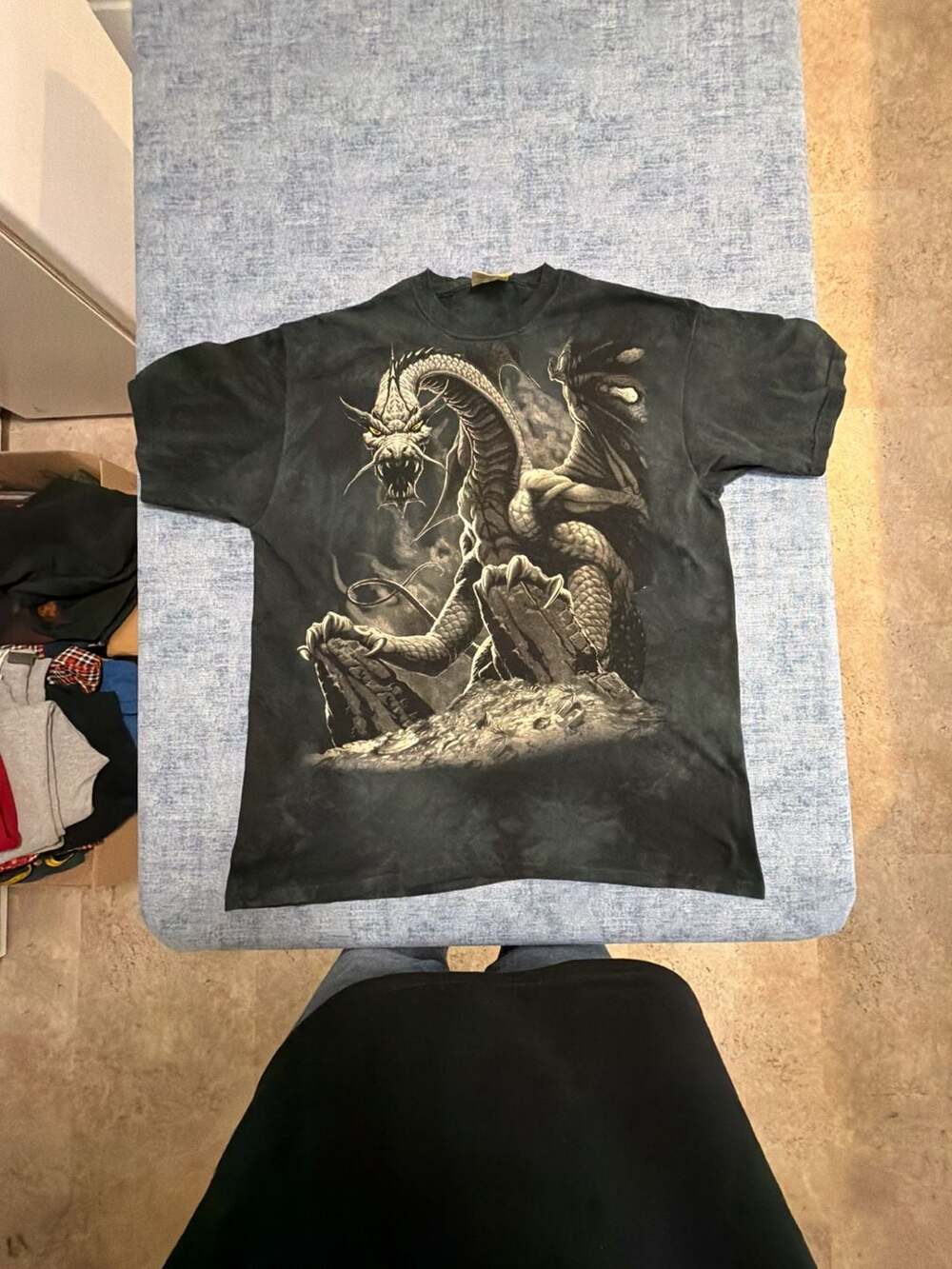 The Mountain Dragon T-Shirt Size XL Black Graphic Tee